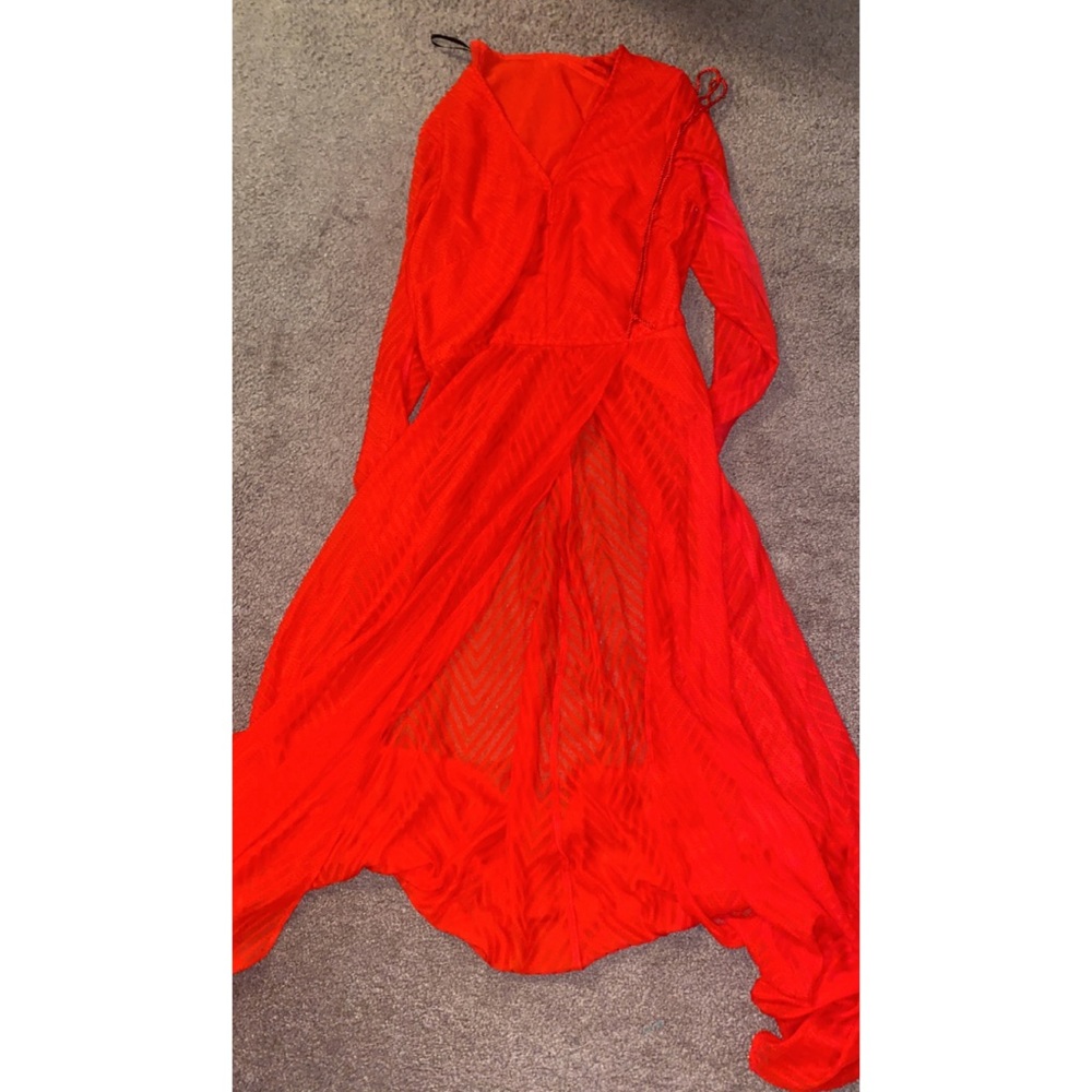 h&m red cover up